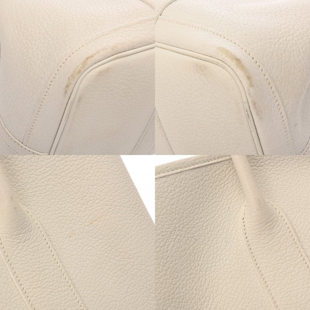HERMES Garden Party PM White □N Stamp (circa 2010) Women's Negonda Handbag - Picture 9 of 11